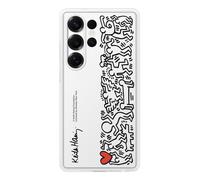 Samsung FlipSuit Case Cover per Galaxy S25 Ultra, Card Keith Haring con tecnlogia NFC inclusa, White