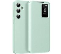 Custodia per Galaxy S26 Plus Clear View, Etui Smart View, Flip Folio Cover con Lembo, Custodia Portafoglio Samsung Galaxy S26 Plus Clear View, Protezione Completa 360° (Verde)