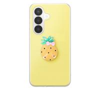 Custodia per Galaxy S26 Plus con Motivo Ananas in Rilievo 3D e Bordo Rialzato