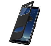 Custodia per Galaxy S8 Funzione Stand con Doppia Finestra - Nera