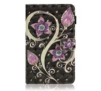Custodia per Galaxy Tab A 7.0 T280, con supporto e scomparti per carte di credito, chiusura magnetica, custodia protettiva in pelle PU per Samsung Galaxy Tab A 7.0 T280/T285 Flower Kindle Fire HD 8