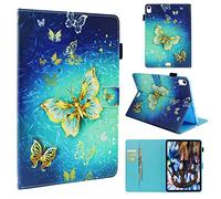Custodia per Galaxy Tab A 7.0 T280, con supporto e scomparti per carte di credito, chiusura magnetica, custodia protettiva in pelle PU per Samsung Galaxy Tab A 7.0 T280/T285 Golden Butterfly II iPad Pro 11