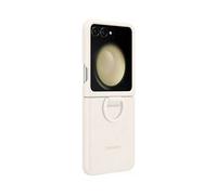 Samsung Silicone Cover with Ring Custodia Pieghevole con Anello per Galaxy Z Flip5, Cream