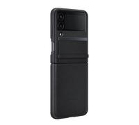 Custodia per Galaxy Z Flip4 in pelle premium antiurto, Nero