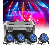 Custodia per Gator resistente U'King per (4) custodia per compagnia aerea con luce da palco a 18 LED per DJ Disco Concert Party (senza luce Par)