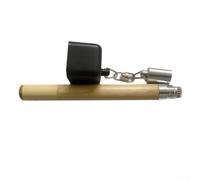 Custodia per gessetti da biliardo in legno da 5,1 cm, strumento portatile per punte da biliardo con portachiavi, attrezzatura per proteggere il gesso e la manutenzione delle punte, marrone