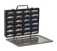 Custodia per giocattoli per auto Hot Wheels, per auto Matchbox, per 5 Surprise Mini Brand Series 1 2 3 4, per mini giocattoli e altro ancora. - Organizzatore per giocattoli con 24 scomparti