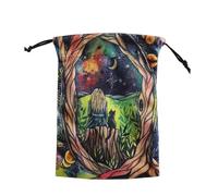 Custodia per giochi di tarocchi, borsa organizer per gioielli, borsa regalo con coulisse, sacchetto regalo con coulisse per gli appassionati di tarocchi, sacchetto per tarocchi su entrambi i