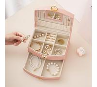 Custodia per gioielli incorporata in uno specchio per trucco professionale