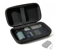 Custodia per glucometro e accessori per il diabete - Astuccio nero con cerniera, tasca in rete e fascia elastica, compatibile con OneTouch Ultra Plus Reflect, per strisce reattive e penna da insulina