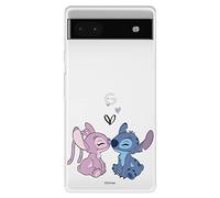 Custodia per Google Pixel 6A ufficiale di Lilo & Stitch, Angel & Stitch Bacio per proteggere il tuo cellulare. Cover per Xiaomi in silicone flessibile con licenza ufficiale di Lilo & Stitch