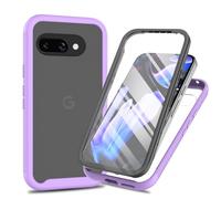 Custodia per Google Pixel 9A con protezione dello schermo integrata, protezione integrale di grado militare contro le cadute, bumper in silicone trasparente in acrilico rigido antigraffio per Pixel