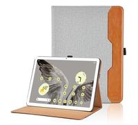 Custodia per Google Pixel Tablet 11 Pollici 2023 Affari Pelle PU Tablet Case, Multi-Angli Supporto Pieghevole Cover Protettiva con Tasca per Google Pixel Tablet 2023 - Grigio