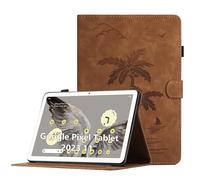 Custodia per Google Pixel Tablet 2023 11 Pollici Cover in Pelle PU Case Coperchio Multi-Angli Supporto Pieghevole Cover Protettiva con Chiusura Magnetica,Supporto Comodo-Marrone