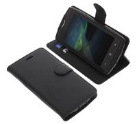 Custodia per HomTom Zoji Z7 Book-Style Protettiva Cellulare a Libro Nero