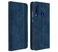 Cover Honor 20 Lite / 20e Portacarte Supporto Video Pelle Effetto Vintage Blu