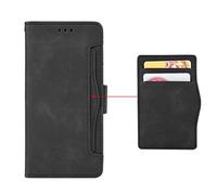 Custodia per HTC U24 Pro, Portafoglio multi-card HTC U24 Pro Cover, Supporto Stand, Chiusura Magnetica Slot Flip Case per HTC U24 Pro, Nero