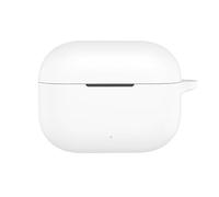 Custodia per HUAWEI FreeBuds SE 4 ANC, auricolari wireless, custodia protettiva in silicone, cover antiurto con moschettone (bianco)