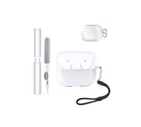 Custodia per Huawei FreeBuds SE 4 ANC Earbuds, in morbido TPU trasparente, impermeabile, antiurto, antigraffio, facile da trasportare, con cordino e portachiavi e kit di pulizia (trasparente)