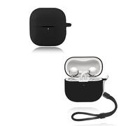 Custodia per Huawei FreeClip 2 auricolari yystao custodia morbida in silicone compatibile con Huawei FreeClip 2 con cordino, antipolvere, antiurto e durevole, nero