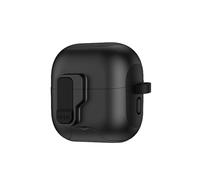Custodia per Huawei FreeClip 2 con supporto, custodia antiurto con chiusura magnetica, supporto per la ricarica wireless, anti-smarrimento (nero)