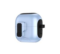 Custodia per Huawei FreeClip 2 con supporto, custodia antiurto con chiusura magnetica, supporto per la ricarica wireless, anti-smarrimento (blu e nero)