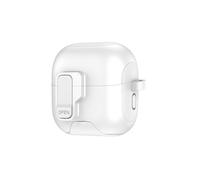 Custodia per Huawei FreeClip 2 con supporto, custodia antiurto con chiusura magnetica, supporto per la ricarica wireless, anti-smarrimento (bianco)