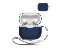 Custodia per Huawei FreeClip 2 Wireless Headphones,daunke morbido silicone protettivo delicato sulla pelle con cordino, protezione completa, blu