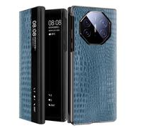 Custodia Per Huawei Mate XT, Pelle Vera Case With Resistente Graffi Protezione Fotocamera Guscio(Blu)