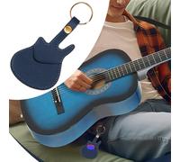 Custodia per il titolare della chitarra, borsa per pick di chitarra,Titoli di chitarra con Keyring | Accessori per i lettori di musica in pelle PU per la raccolta di manutenzione dello strumento