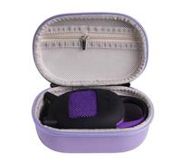 Custodia per il trasporto+copertura del silicone per JBL Clip 5 Antiurto coperchio di protezione+altoparlante Sacchetto di immagazzinaggio per JBL Clip 5 (Organizer viola+custodia protettiva nera)