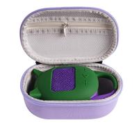 Custodia per il trasporto+copertura del silicone per JBL Clip 5 Antiurto coperchio di protezione+altoparlante Sacchetto di immagazzinaggio per JBL Clip 5 (Organize viola+custodia protettiva verde)