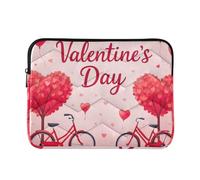 Custodia per il trasporto del computer Custodia per dispositivi elettronici portatili con cuore rosso alberi foglie antiurto custodia protettiva per notebook grande