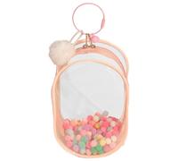 Custodia per il trasporto delle bambole, custodia portatile per bambole, borsa spessa e trasparente, per figure e bambole per parco, cancelleria, cosmetici, rosa, Refer to description, Unisex