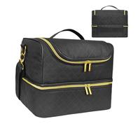 Custodia per il trasporto di smalti, borsa da viaggio per smalti, custodia a doppio strato per 60 bottiglie per strumenti per manicure, forniture, lampada per unghie