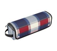 Custodia per il trasporto in ferro arricciacapelli piatto impermeabile organizer con cuscinetto resistente al calore Bold Color Block Plaid