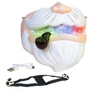 Custodia per il viso di Babbo Natale - Custodia a mezza faccia con cambio vocale | Cambiare la copertura a mezza faccia Led Cosplay | Giocattolo per il viso che cambia voce per Natale | Cover per il