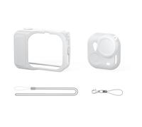 Custodia per In-sta 360 GO Ultra, custodia protettiva in silicone per fotocamera sportiva con copriobiettivo e cordino anti-perdita (Grigio)