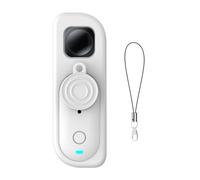 Custodia per Insta360 GO 3S, Pacchetto Retro: custodia protettiva in silicone, copertura completa per fotocamera e mirino con cordino，Bianco