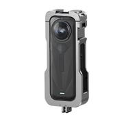 Custodia per Insta360 X5, gabbia protettiva per action camera in lega di alluminio, telaio multifunzionale in metallo, supporto di espansione con copertura dell'obiettivo