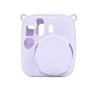 Custodia per Instax Mini 13, custodia protettiva in silicone per fotocamera con copriobiettivo, custodia antiurto e antigraffio con ritagli di precisione，Viola