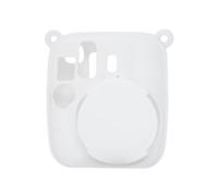 Custodia per Instax Mini 13, custodia protettiva in silicone per fotocamera con copriobiettivo, custodia antiurto e antigraffio con ritagli di precisione，Bianco