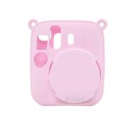 Custodia per Instax Mini 13, custodia protettiva in silicone per fotocamera con copriobiettivo, custodia antiurto e antigraffio con ritagli di precisione，Rosa