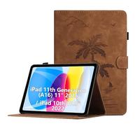 Custodia per iPad 10. Generation 2022 10.9 Pollici/iPad 10th Gen 10.9'' Cover in Pelle PU Case Coperchio Tablet Multi-Angli Supporto Pieghevole Cover Protettiva con Chiusura Magnetica -Marrone