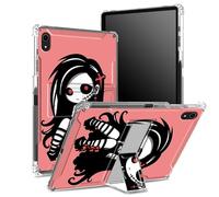 Custodia per iPad 11a generazione 2023 iPad 10a generazione 2022 da 11,9 pollici con portamatite, retro trasparente con graziosa ragazza zombie, protezione angolare antiurto con cavalletto rigido