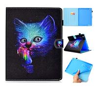 Custodia per iPad 2, Custodia per iPad 3, Custodia per iPad 4, Custodia in pelle magnetica intelligente per PU Auto Sleep Wake per iPad 2/3/4 Con motivi carini-Magic cat