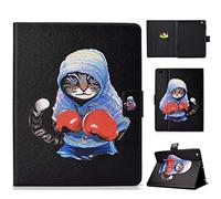 Custodia per iPad 2, Custodia per iPad 3, Custodia per iPad 4, Custodia in pelle magnetica intelligente per PU Auto Sleep Wake per iPad 2/3/4 Con motivi carini-Boxing cat
