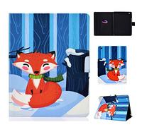 Custodia per iPad 2, Custodia per iPad 3, Custodia per iPad 4, Custodia in pelle magnetica intelligente per PU Auto Sleep Wake per iPad 2/3/4 Con motivi carini-red fox