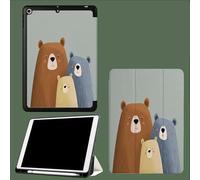 Custodia per iPad 6ª/5ª gen 2018/2017 9,7", cover protettiva sottile e leggera con portapenne, supporto a tre ante e funzione sospensione/riattivazione automatica,Orsetti Carini