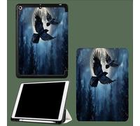 Custodia per iPad 6ª Generazione (2018) / per iPad 5ª Generazione (2017) 9,7", Compatibile con Modelli A1893 A1954 A1822 A1823, Cover Ultra Slim Leggera con Stand,Corvi Foresta